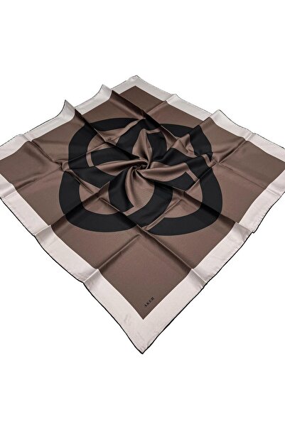 Aker Eșarfă de mătase Sura maro amar - 8800701 -314