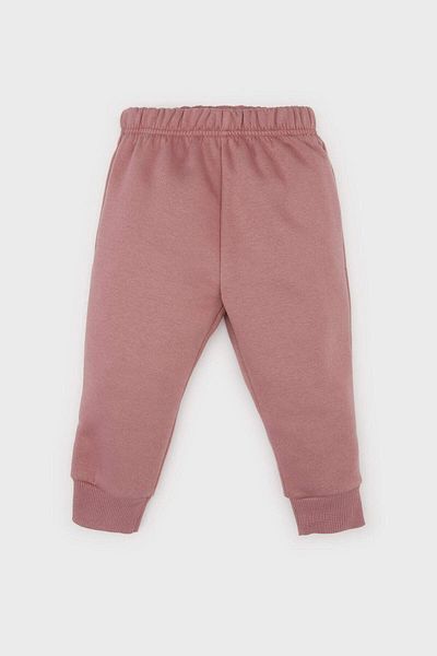 DeFacto Dfc - Baby Girl 2-Piece Set Crew Neck Printed Sweatshirt with Elastic Waist Sweatpants