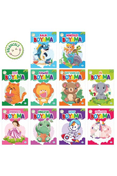 dokuzyayinlari Fun Coloring Set (10 Books) / Collective / Nine Children / 878...