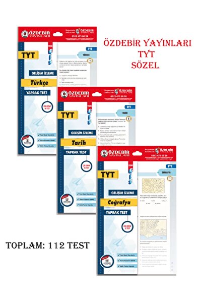 ÖZDEBİR YAYINEVİ Özdebir Yayınları TYT Sözel Yaprak Test (Türkçe,Tarih,Coğrafya)