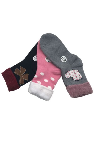 AXE SPORTSWEAR Șosete de iarnă pentru femei, cu model de buline, cu panglică ...