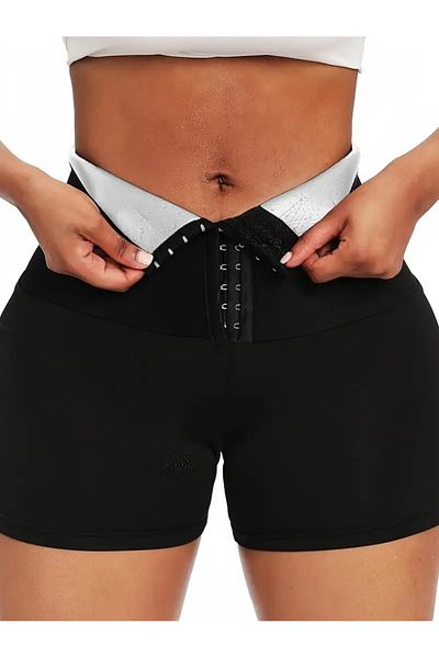Ladnie iç giyim High Waist Women's Corset Shorts - Hook Waist and Tummy Control