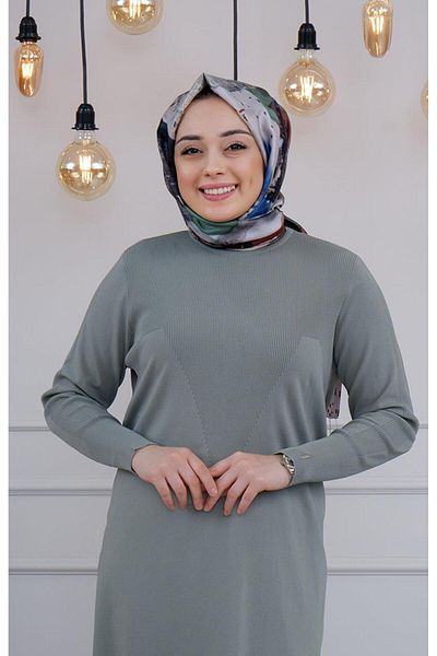 Invee 6222 موديل تونيك تريكو باللون البني