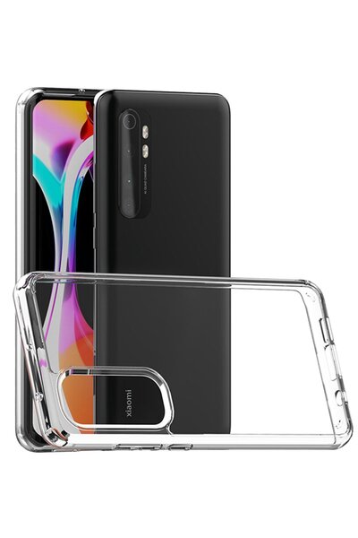 HappyCase Xiaomi Mi Note 10 Lite Kılıf  Şeffaf Yumuşak Silikon Kılıf - Şeffaf