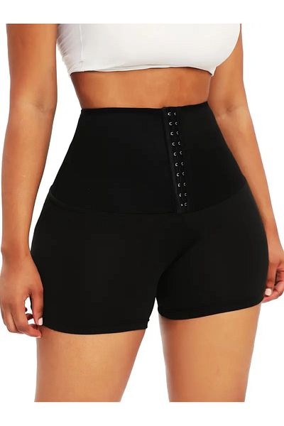 Ladnie iç giyim High Waist Women's Corset Shorts - Hook Waist and Tummy Control