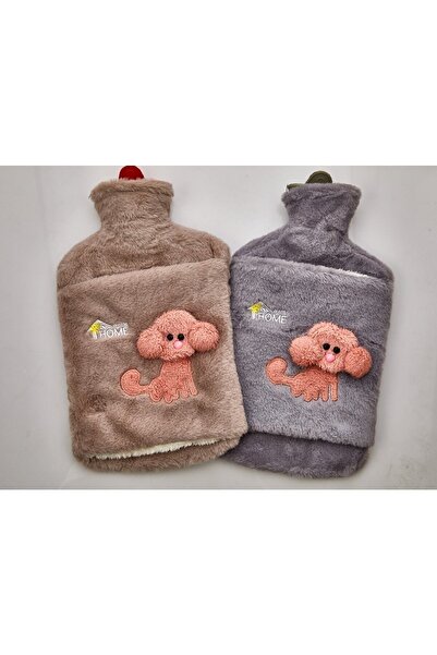 KÜÇÜK EW Peluş Kılıflı Köpek Emojili Sıcak Su Torbası 2 Litre