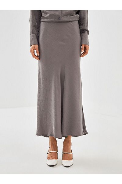 LC Waikiki Lcwk Standard Fit szatén női szoknya