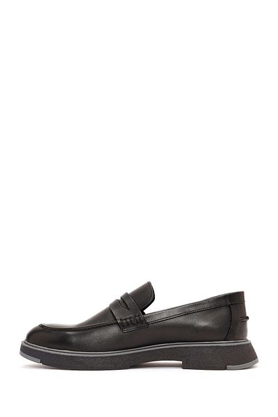 Derimod Men's Black Leather Casual Loafer 24Wfd 688318