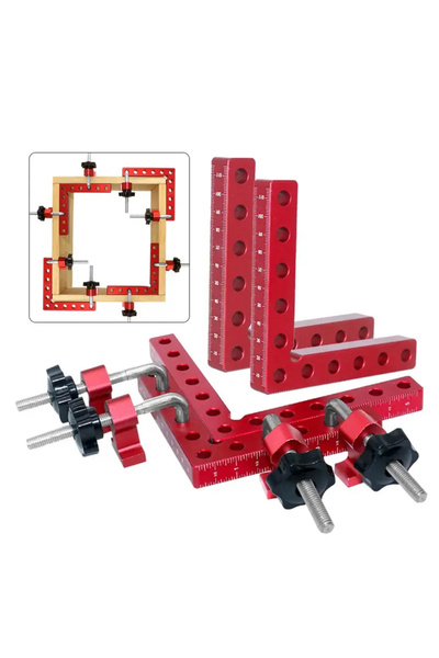 BGA Marangoz 140mm L 90 Derece Sağ Açı Marangoz Cetvel L Köşe Sabitleyici Gönye Mengene Seti