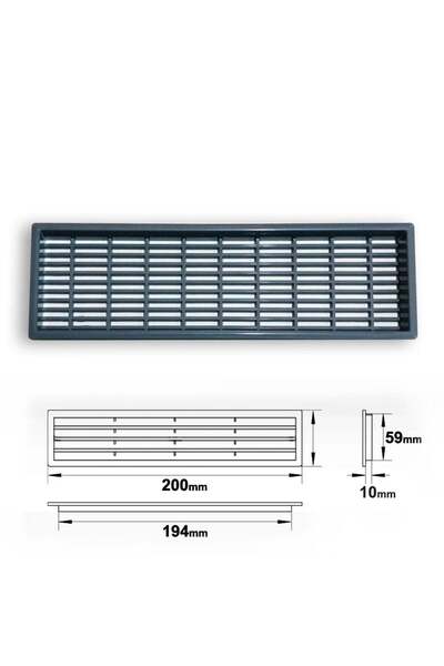 Genel Markalar PLASTİK MENFEZ DİKDÖRTGEN GRİ