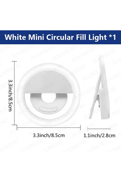 Choice White Led Light Ring With Usbcharging Phone Lens Selfie Light Mini Circular Fill Light Clip Compatib