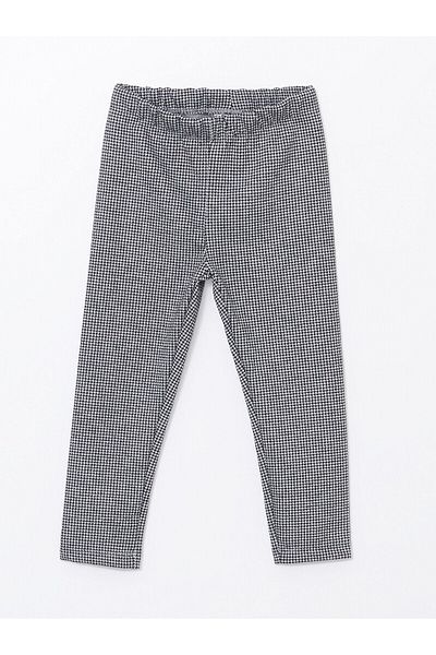 LC Waikiki Lcwk Crew Neck Long Sleeve Plaid Girls' Leggings