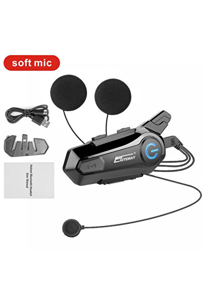 Kebidumei سماعة بلوتوث ناعمة للخوذة، سماعة اتصال داخلي للدراجات النارية، مدى 1000 متر، مناسبة لراكبين.