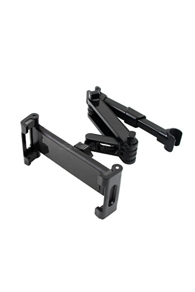 Choice حامل هاتف لوحي أسود مثبت على مسند رأس السيارة، قابل للتعديل، قابل للتم...