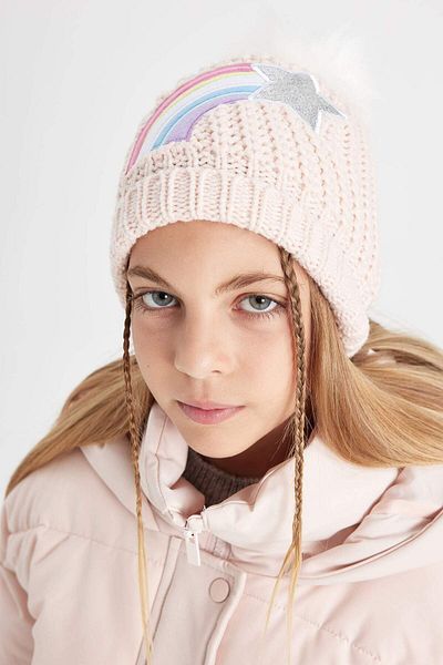 DeFacto Applique Knitwear Girl's Beret - A5547A824Wn
