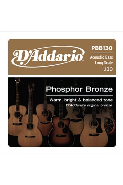 MAGNESİA Daddario Pbb130 Acoustic Bass Guitar Single String, Phosphor Bronze, Long Bass Single String Phosphor Bronze 130