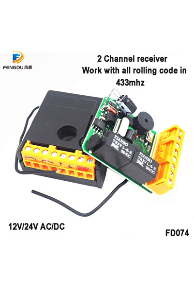 Choice جهاز استقبال باب المرآب اللاسلكي ثنائي القناة ومفتاح التحكم عن بعد لبا...