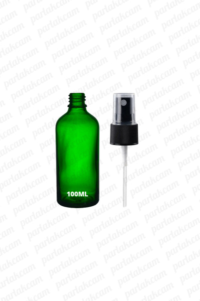 parlakcam 100ml Yeşil Siyah Sprey Başlıklı Yeşil Şişe 100cc Fısfıs Kolonya ve...