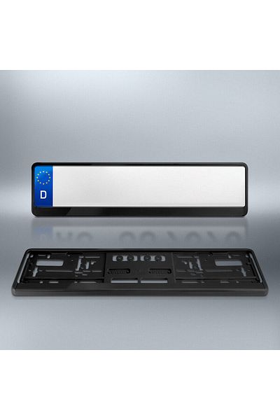 Choice 2Pcs Number Plate Holder Black License Plate Holder Mount EU Standard License Plate Frame Cover A...