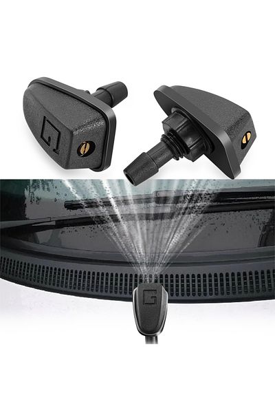 Choice 2 Pcs/set Car Universal Front Windshield Wiper Nozzle Jet Sprayer Kits Sprinkler Water Fan Spout ...