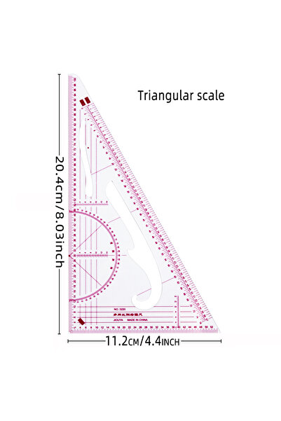 Choice 3220 3220 صناعة الأطباق، الفنون الجميلة، مسطرة طباعة مثلثة متعددة الوظ...