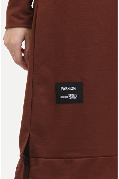 sefamerve 0044-35 Brown Two-String Tunic and Trousers Set