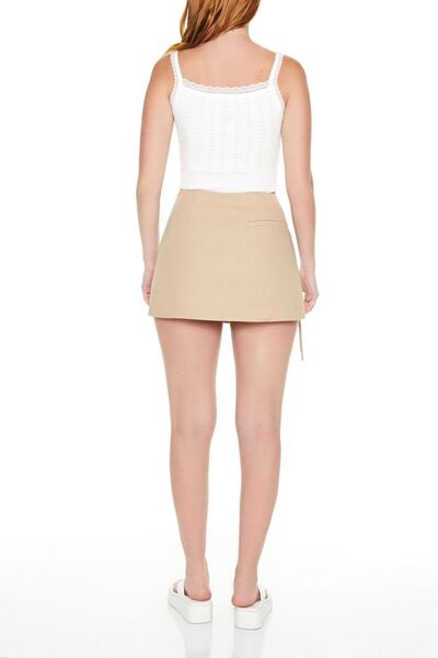 Forever 21 Twill Kargo Wrap Şort Etek