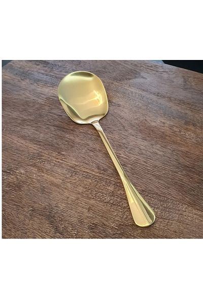 EMPA 1 Pcs 21 cm Gold Service Presentation Spoon