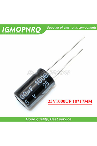 Choice 10PCS 25V1000UF 10*17mm 1000UF 25V 17*10 Aluminum electrolytic capacitor