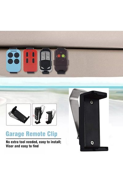 KUANGZIPENG Car Sun Visor Clip Holder Gate Remote 47-68mm for Garage Door Control Car Keychain Barrier Univer...