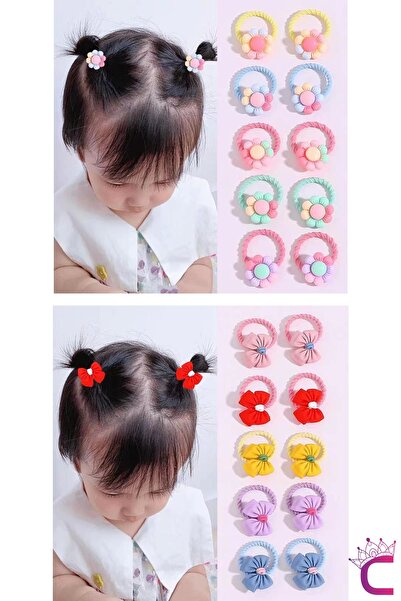 Cinderella Σετ 20 ελαστικών αγκράφες για κορίτσια και μωρά - Πολύχρωμες και ανθεκτικές φιγούρες αγκράφες