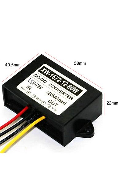 Choice Dc15-72v Step Down To 12v 5a 60w Voltage Regulator Buck Converter Reducer Power Converter Waterpr...