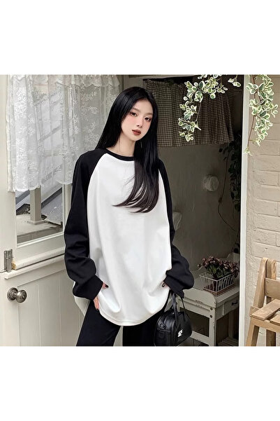 DEEFWEAR Reglan Kol Basıc Unisex Oversıze Tişört