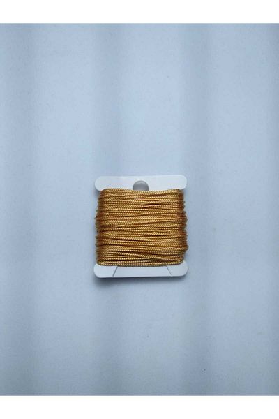 Eskişehir hobi sanat Σχοινί αλεξίπτωτου 10 μέτρων - 0,8 mm Χρυσό Κίτρινο Χρυσό Χρώμα, Μακραμέ Κολιέ Κοσμήματα Σχέδιο