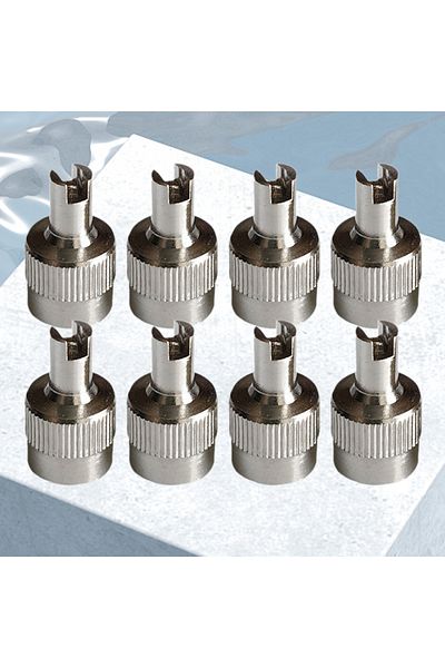 Choice 8Pcs Wheel Tire Valve Lid Cover Leak-proof Tire Valve Stem Cap Copper Slotted Head Stem Cover Aut...
