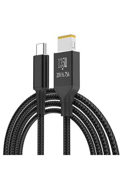 Choice شاحن كمبيوتر محمول أسود بطول 2 متر، 20 فولت، 6.75 أمبير، 135 واط، متوا...