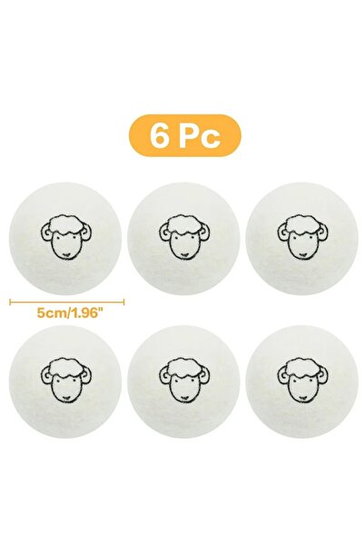 Choice1 Blanket Ball 5cm X 6 Fleece Dry Kit Ball Reusable Wool Dryer Balls Softener Laundry Washing Machine