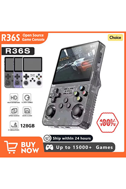 yydzkj R36S Retro Handheld Video Game Console Linux System 3.5 Inch IPS Screen Portable Pocket Video Pla...