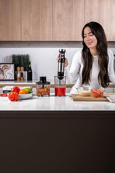 Nutricook خلاط هاندي دالديرما - SS Şaft ve Bıçak 2 Hızlı Control، Siyah/SS، محرك DC 1200 واط