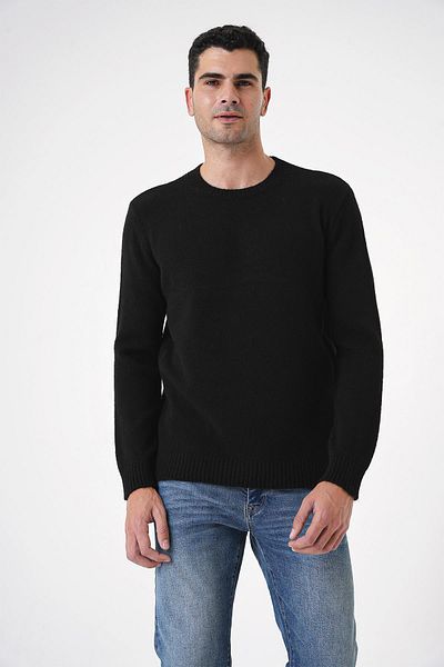 CHUBA Ανδρικό πουλόβερ Soft Touch Regular Fit Casual με λαιμόκοψη Crew Μαύρο 25W2008