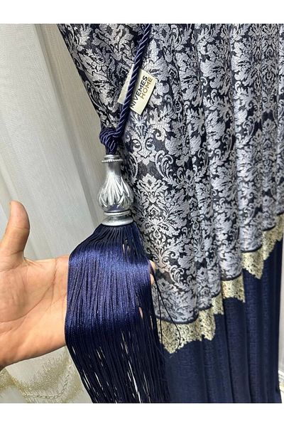 NİVEMESHOME Nivemeshome Navy Blue Fringed Grey Apparatus Ceiling Collection Bracelet