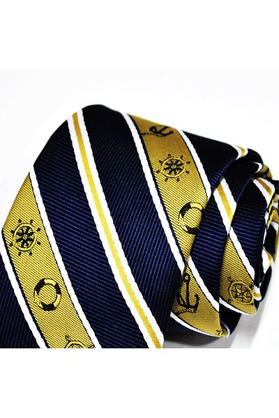 Eyida Jacquard Alesta Patterned microfiber Sailor Tie - Handmade (MAR004)