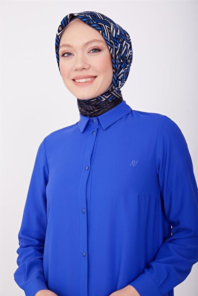 Armine Uzun Kollu Logolu Tunik 23kh411 Morcivert