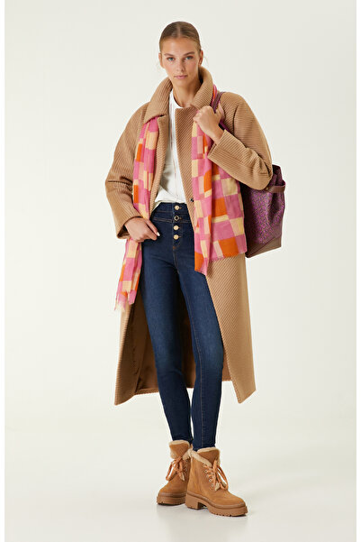 Network Lacivert Düğme Detaylı Denim Pantolon