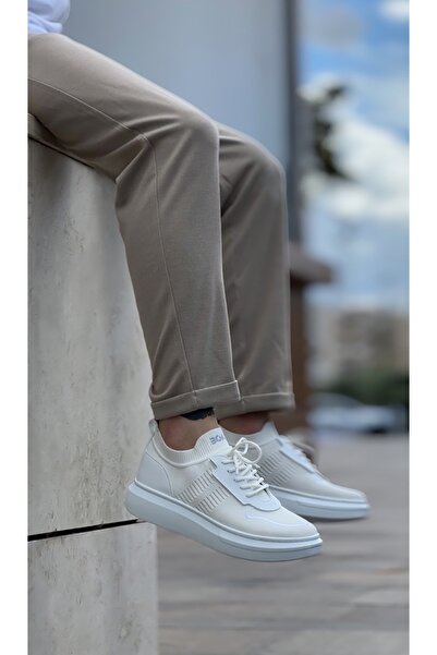 BOA BA0812 White Knitted Knitwear Sports Shoes - Special Style