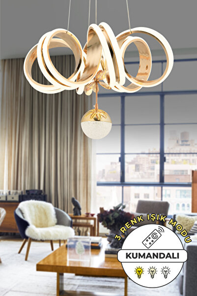 Capella Aydınlatma Lukas Kumandalı 3 Renk Işık Özellikli Dimmerli Modern Kapl...