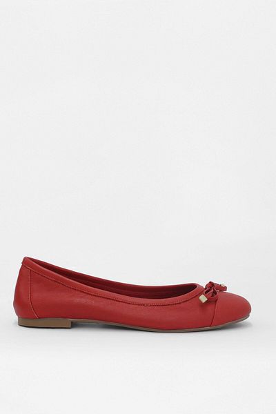 NILUFARR Red Genuine Leather Ballet Women's Ballerinas