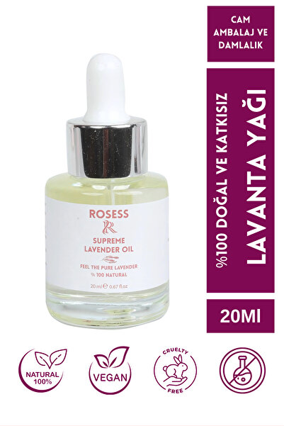 Rosess Lavanta Yağı 20 ml | %100 Saf Doğal Esansiyel Yağ