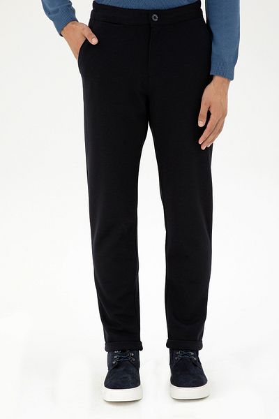 U.S. Polo Assn. Men's Navy Blue Canvas Trousers 50297846-Vr033