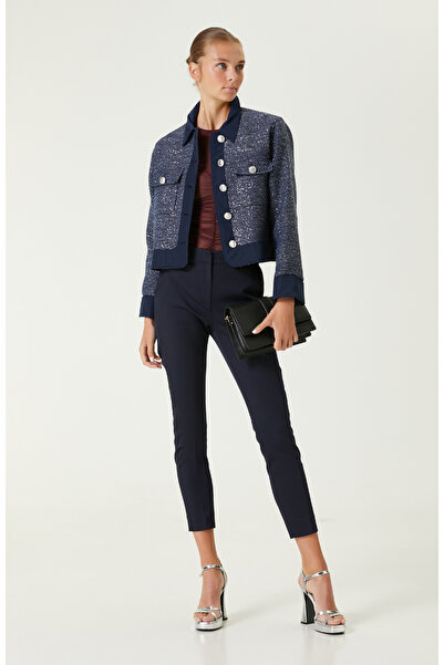 Network Lacivert Kemeri Lastik Detaylı Pantolon